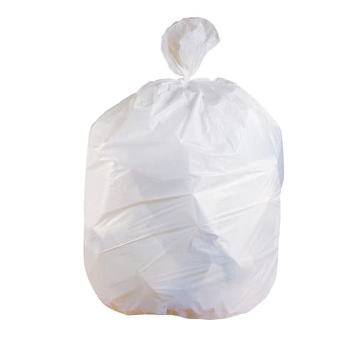 Can Liner, Low Density, 30x36, White, 0.75 Mil, Fits 20-30 Gallon